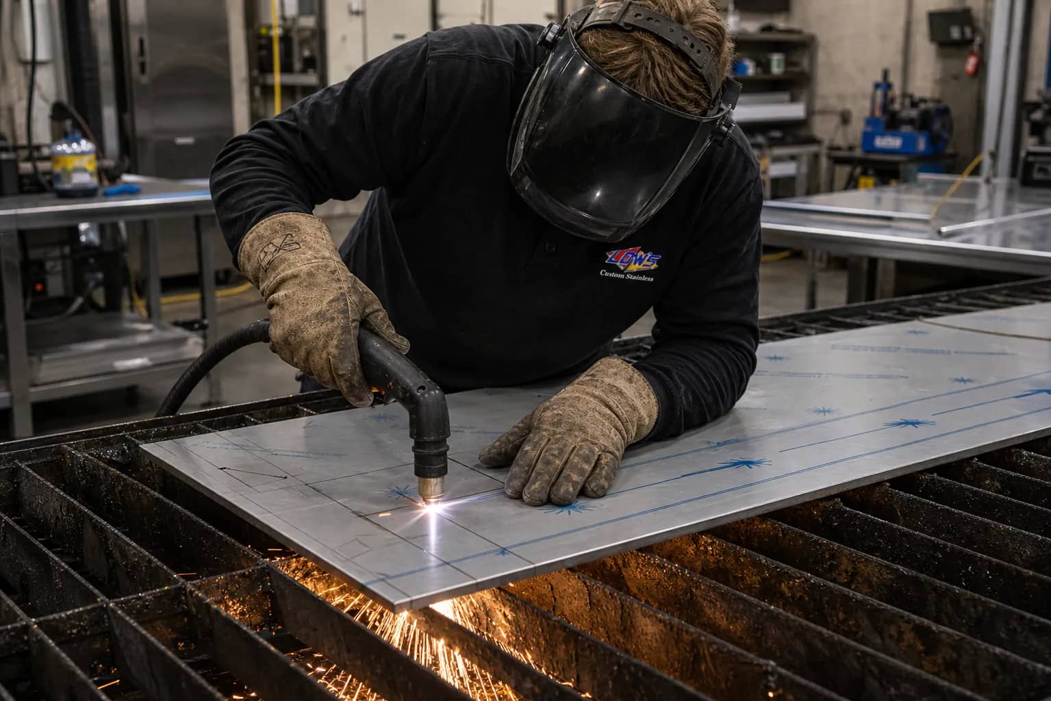 Plasma Cutting at Low's Custom Stainless